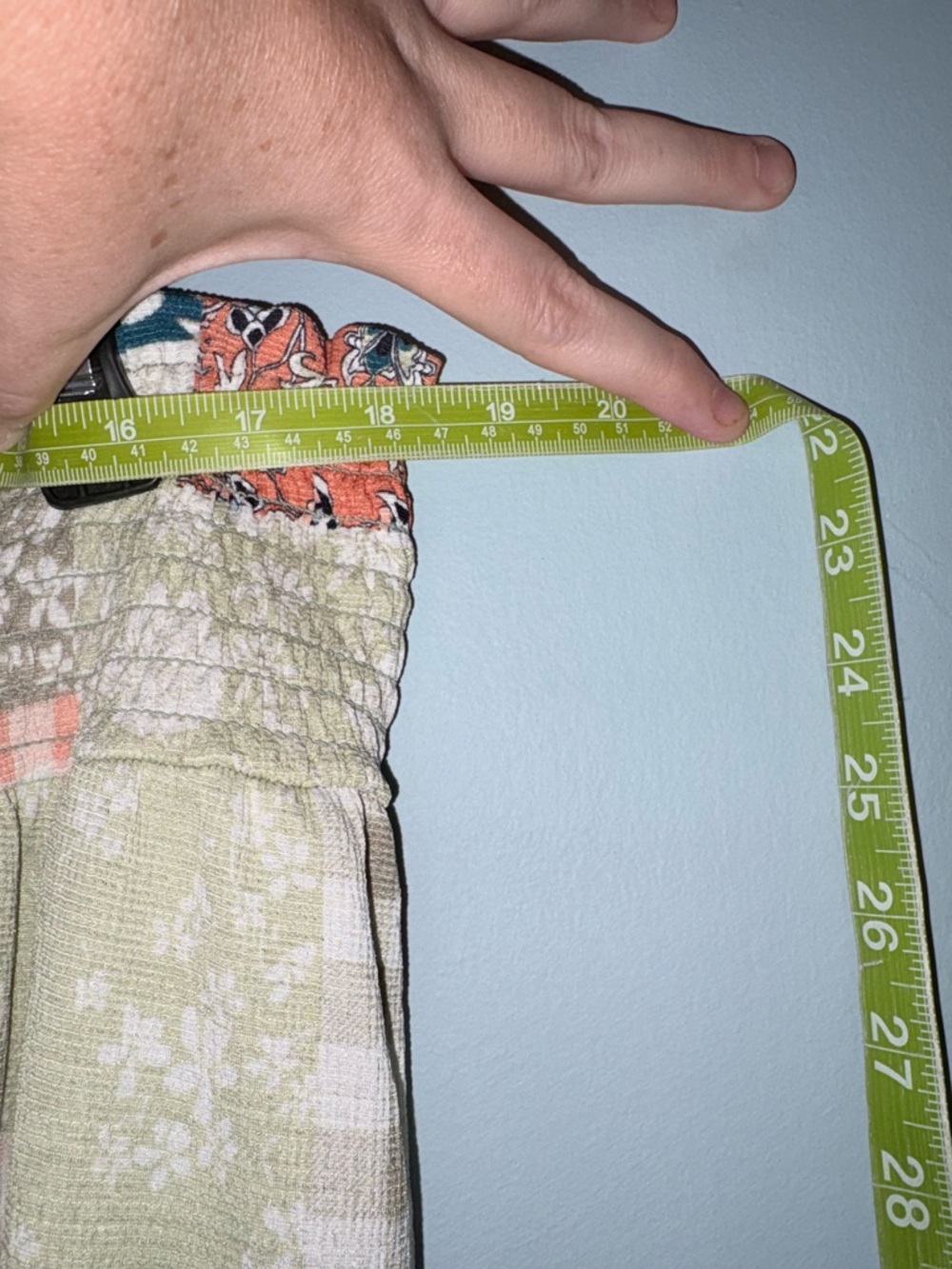 Cato 14 16 boho Prarie cottage Patchwork Maxi Skirt w buttons Blue, Green & Rust - Picture 5 of 6